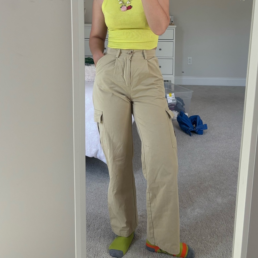 Gray cargo pants